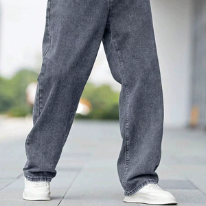 กางเกงยีนส์ทรงหลวมใส่สบายสำหรับผู้ชายกางเกงยีนส์ใส่สบายพร้อมขากว้างสไตล์ฮิปฮอปวินเทจสำหรับเสื้อผ้าแฟชั่นแนวสตรีทสำหรับฤดูหนาว - Product Image 1