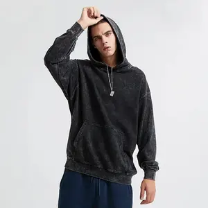 เสื้อฮู้ดสำหรับผู้ชายผ้าซักกรดมาใหม่ - Product Image 1