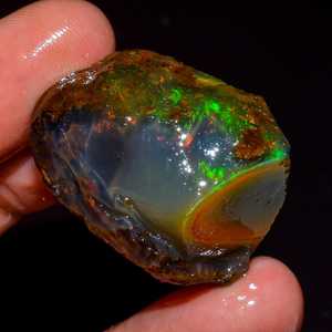 โอปอลเอธิโอเปียอัญมณีหลวมไฟหลากสีสำหรับเล่นไฟเครื่องประดับสร้อยคอทองคำแบบหยาบจากธรรมชาติ - Product Image 4