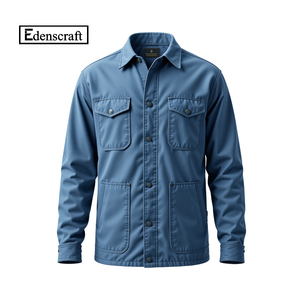 Veste Safari Homme Grande Taille Marron Imperméable 100% Coton Style Smart Casual Chemise Utilitaire Légère pour Activités de Plein Air et Travail - Product Image 5