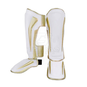 Espinilleras de Cuero Personalizadas para Boxeo y Muay Thai con Protección Profesional, Ajuste Universal de Alta Calidad, Logotipo Personalizado, Venta al Por Mayor - Product Image 2