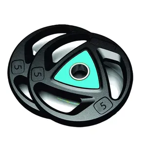 Olymp משקל משקולות משקולת פגוש צלחות כושר גומי 4 חורים טבעת שחור תיק יוניסקס מותאם אישית פלדה פיתוח גוף לוגו