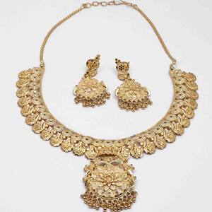 ชุดสร้อยคอชุบทอง14K 18K 24K ชุดเครื่องประดับออกแบบดอกไม้เครื่องประดับแฟชั่นเครื่องประดับทองเหลืองชุบทอง - Product Image 2