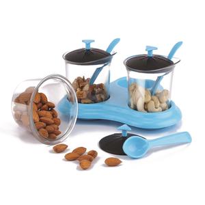 Rejillas de plástico sellado para PC, plato para servir con tapa, bandeja dividida y tarro de especias, contenedor de almacenamiento de cocina, organizador que ahorra espacio - Product Image 2