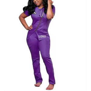 เครื่องแบบพยาบาลแขนครึ่งแบบกำหนดเองเครื่องแบบทางการพยาบาลผ้าฝ้ายสวมใส่สบายดีไซน์ตาข่ายไซส์ใหญ่พิเศษ - Product Image 3