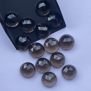 10mm 20mm Naturel Brun Fumé Quartz Rond Rose Coupe Dos Plat Cabochons Fournisseur De Pierres Précieuses En Vrac Bijoux Semi Précieux - Product Image 1