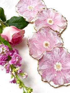 แผ่นรองแก้วเรซินหลากสีสำหรับชุดโต๊ะในครัวแผ่นรองแก้วสีแบบทำมือปรับแต่งได้ - Product Image 3