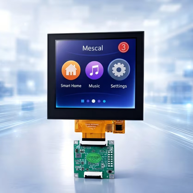 3.4 Inch 480x480 IPS TFT LCD Module QSPI SPI Interface Capacitive Touch Square Display for Smart Home Industrial HMI