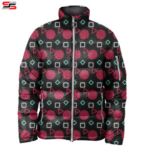 Vestes en duvet surdimensionnées à col haut pour hommes Blouson de bombardier d'hiver personnalisé pour les hommes Veste extérieure imperméable - Product Image 5