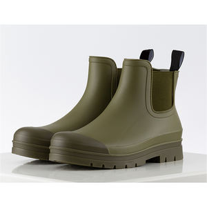 Bottes <span class=keywords><strong>de</strong></span> <span class=keywords><strong>pluie</strong></span> courtes pour femmes <span class=keywords><strong>de</strong></span> haute qualité bottines à enfiler imperméables - Product Image 2