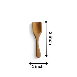 Juego de Utensilios de Madera Rústicos Hechos a Mano, 2 Cucharas de Madera de Acacia con Mango Largo para Mesa de Té, para Bodas y Fiestas - Product Image 1