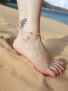 Cadena para el tobillo, pulsera con cuentas, aleación de metales preciosos, estilo moderno, joyería unisex para fiestas - Product Image 6