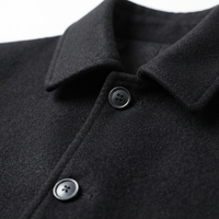 Manteau long ample en velours côtelé pour homme, simple boutonnage, col classique, mode hiver, décontracté et professionnel pour le quotidien