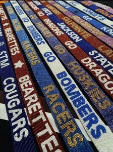 Sangle de lampe perlée personnalisée en relief avec clips métalliques pour sacs de luxe - Décorations de fête d'anniversaire colorées sur mesure - Product Image 4