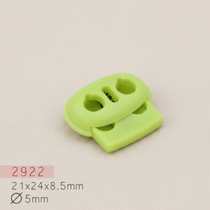 Verrou de cordon en plastique ABS sans nickel, à trou simple ou double, avec ressort, type XB-52, vente en gros d'usine, personnalisation acceptée #   Cordon de serrage - Product Image 4