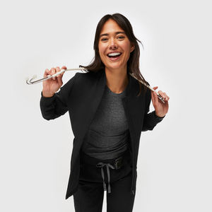 Comfortable Uniform <b>Jacket</b> Nursing Medical Nurse Uniform Scrub <b>Jacket</b> with Pockets for Hospital Daily Use - Product Image 6