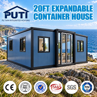 Offre Spéciale – Maison Conteneur Modulaire Préfabriquée en Acier Robuste de 20 Pieds, Extensible et Étanche, Idéale pour les Vacances en Zone Rurale