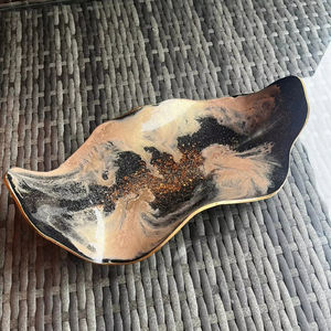 ชามเสิร์ฟเรซิ่นขัดเงาคุณภาพสูง ทำด้วยมือ เป็นมิตรกับสิ่งแวดล้อม ทันสมัย แฟนซี สไตล์โบฮีเมียน ขนาดใหญ่ สำหรับใส่ผลไม้ สลัด หลายสี - Product Image 1