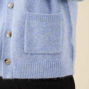 Suéter de Punto Personalizado de Alta Calidad con Logotipo OEM/ODM para Hombre y Mujer, 100% Algodón, Cárdigan de Invierno con Cuello en V - Product Image 5