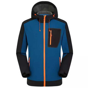 Vestes Softshell pour hommes, design unique, logo personnalisé, prix bas, capuche, 100% polyester, haute qualité, imperméable, poche - Product Image 1