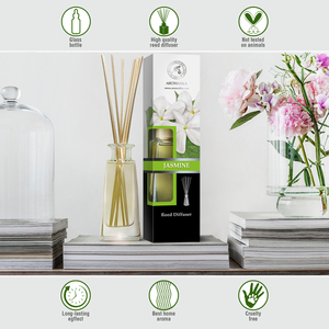 Diffuseur de parfum Aromatika Jasmine 100 ml avec huile essentielle naturelle, parfum floral longue durée pour la pièce - Product Image 3