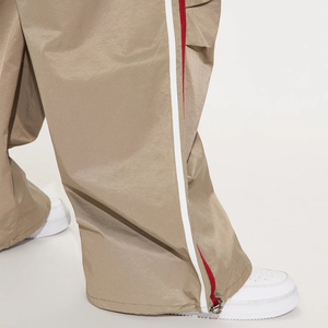 Pantalon cargo à taille basse avec cordon de serrage pour femmes Pantalon de survêtement ample pour femmes Nylon coupe-vent 2026 - Product Image 6