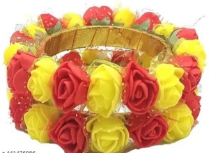 Bracelet de poignet de fleur de rose artificielle multicolore fait à la main pour les femmes de mariage de fête nouvel an saint valentin Ramadan - Product Image 3