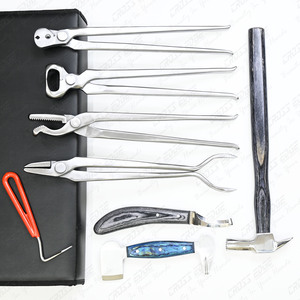 Farrier ชุดเครื่องมือเครื่องมือ Equine Farrier ชุดคีบคิปเปอร์คมที่ดึงตะปูช่างตีเหล็ก13 "Farrier Tong ค้อนขับรถมีด - Product Image 6