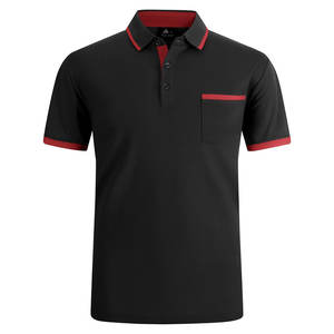 Polos de algodón transpirable, Camiseta ajustada con diseño de logotipo personalizado para uso diario, camiseta Polo de manga corta para hombre - Product Image 4