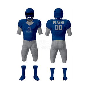 Uniformes de Fútbol Americano Personalizados para Adultos, Ropa Deportiva Corta 100% Poliéster Transpirable, Precio al por Mayor, Suministro Directo de Fábrica - Product Image 6