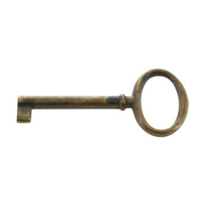 CHIAVE ANTICATA ART.33706 MM.34X73 OTTONE ANTICO - Product Image 1