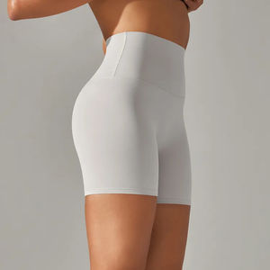 2025 Custom Cheap Summer New Style Slimming <b>Shorts</b> High Waist Elastic Sports <b>Leggings</b> <b>Short</b> <b>Women</b> New Solid Color with logo - Product Image 6