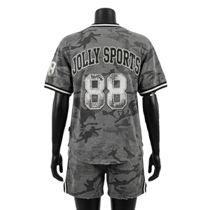 Women Baseball Short <b>Set</b> 180 GSM Premium Polyester <b>Mesh</b> Purple Black Pinstripe Jersey Shorts Custom Team Logo Women's <b>Sets</b> - Product Image 6