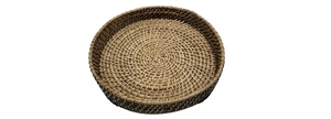 Authentic Handmade Rattan <b>Tray</b> in Seashell Style Cross Decorative Handicraft Available Bulk Sale Crafts Galore Agate - Product Image 2