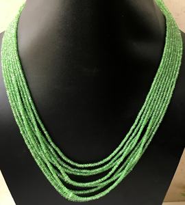 สร้อยคอลูกปัดทซาวอไรต์ทรงเหลี่ยม  หินธรรมชาติ  สำหรับทำเครื่องประดับชั้นดี สร้อยคอลูกปัดอัญมณี - Product Image 1