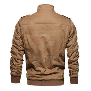 Chaqueta cálida de invierno de lujo para hombre, ropa de calle cómoda de talla grande de lona impermeable con logotipo personalizado y cuello levantado - Product Image 5