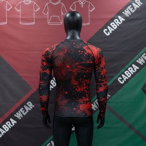 High Quality Eco-Friendly Quick Dry Breathable Polyester/Nylon Full Sleeve MMA <b>Rash</b> <b>Guards</b> <b>Men</b> Customized Colors & Logo Printing - Product Image 5