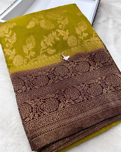 Original Minakari Heavy Zari Border and Heavy Weaving Work Saree Made of Silk - Product Image 6