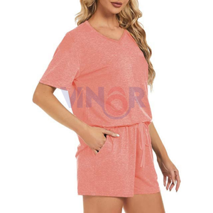 2025 precio al por mayor camisa de manga corta de alta calidad con pantalones cortos camiseta de mujer y conjunto corto conjuntos gemelos de mujer a precios baratos - Product Image 3