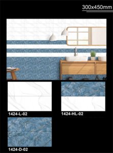 Carreaux de salle de bain intérieurs en Asie du Sud-Est 300x450mm Carreaux muraux en céramique de la société indienne - Product Image 6