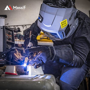 Gants de soudage TIG sur mesure en cuir de vachette pleine fleur avec ajustement confortable, fonctions anti-coupure, anti-choc, anti-dérapants et anti-chaleur - Product Image 6