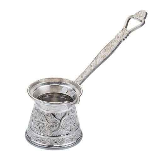 Kosova AYV-0051 No:5 Zambak Cast Iron Coffee Pot Silver