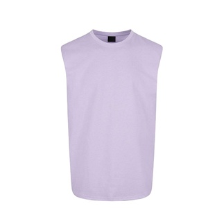 Camiseta sin mangas de culturismo personalizada de color, superventas, con cuello redondo, tela de poliéster/algodón, antipilling, transpirable, de alta calidad. - Product Image 5