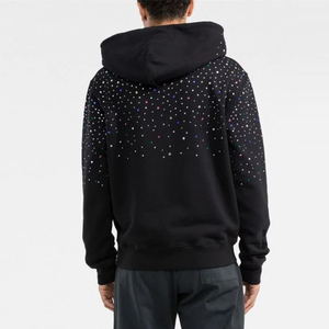 Style parfait hommes strass sweats à capuche Offre Spéciale anti-rides haute qualité prix pas cher strass hommes sweats à capuche avec manches complètes - Product Image 3