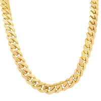Luxe Meilleure Vente Populaire Vente en Gros Exclusif 14k Miami Chaîne Solide Cubaine Avec Un Sûr Fermoir Homard Collier pour Hommes Cubains