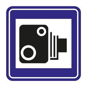 Panneau de signalisation électronique de surveillance routière B-61A, réfléchissant, en PVC, à LED solaire, avec motif triangulaire, pour utilisation sur route - Product Image 1