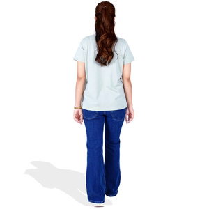 Venta al por mayor de moda de talla grande nueva llegada de secado rápido de ropa informal logotipo personalizado estampado de las mujeres de ajuste regular impreso camisetas de algodón - Product Image 2