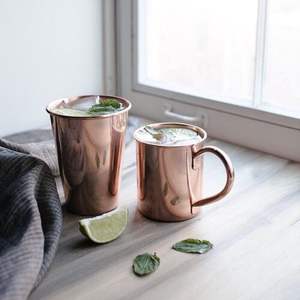 Tasse à bière en cuivre pur martelé à la main, meilleure vente d'ustensiles de cuisine en métal chaud, conception de poche - Product Image 5