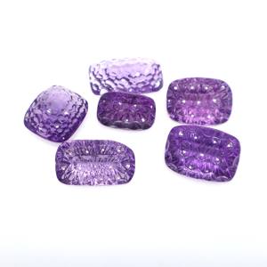 6ชิ้นอเมทิสต์แกะสลักพลอยอเมทิสต์น้ำผึ้งหวีแกะสลักลายพลอยอเมทิสต์แกะสลักจากธรรมชาติ - Product Image 3