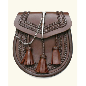 Sac Sporrans pour hommes de qualité supérieure Design haut de gamme avec nouveau style de cuir écossais professionnel de type basson - Product Image 2